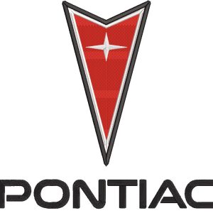 Pontiac logo embroidery design