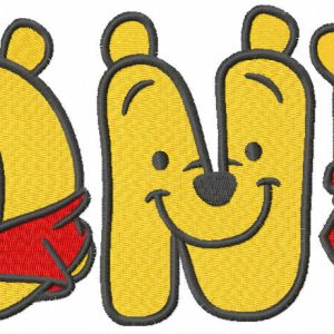 Pooh one embroidery design