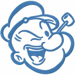 Popeye sailor embroidery design
