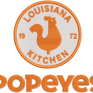 Popeyes Logo embroidery design