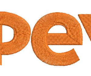 Popeyes Wordmark Logo embroidery design