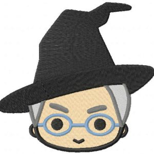 Professor McGonagall head embroidery design