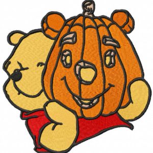 Pumpkin Pooh embroidery design