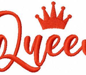 Queen crown embroidery design