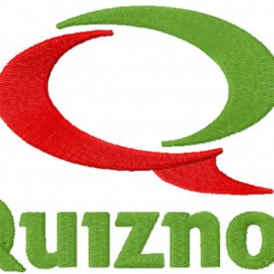 Quiznos logo embroidery design