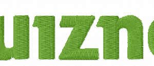 Quiznos wordmark logo embroidery design