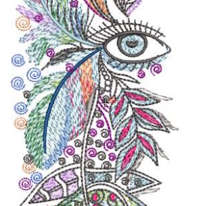 Rainbow of your eyes embroidery design