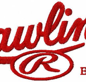 Rawlings logo embroidery design