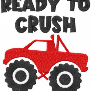 Ready to crush embroidery design