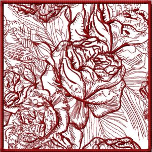 Red rose 2 embroidery design