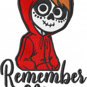 Remember me Miguel embroidery design