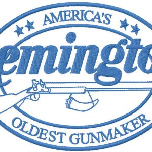 Remington logo embroidery design
