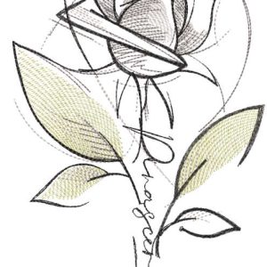 Rinascente rose embroidery design