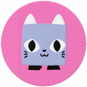 Roblox cat embroidery design