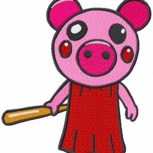 Roblox piggy embroidery design