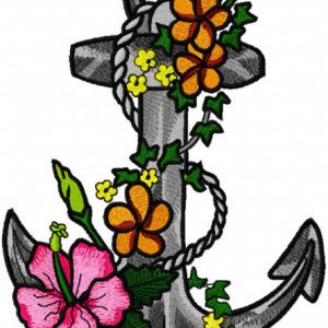 Romance at sea embroidery design