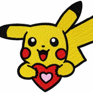 Romantic Pokemon embroidery design