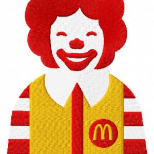 Ronald McDonald embroidery design