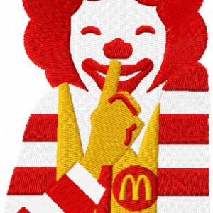 Ronald secret embroidery design