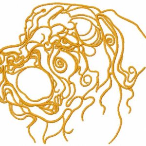 Rottweiler brown embroidery design