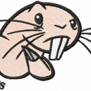 Rufus fight embroidery design