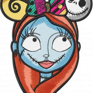 Sally mickey ears embroidery design