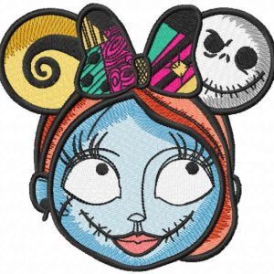 Sally mickey mouse ears embroidery design