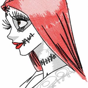 Sally sketch embroidery design