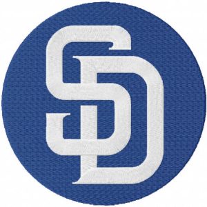 San Diego Padres classic logo embroidery design