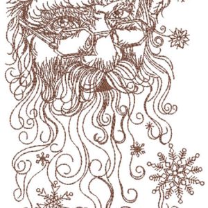 Santa claus frosty pattern embroidery design