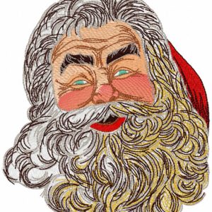 Santa time embroidery design
