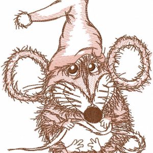 Santamouse sketch embroidery design