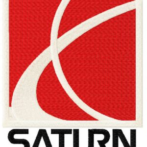 Saturn logo embroidery design