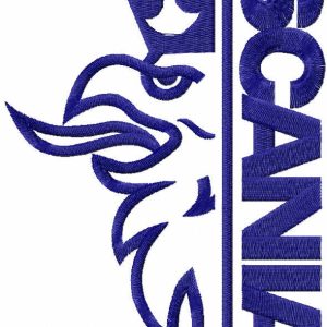 Scania one color logo embroidery design