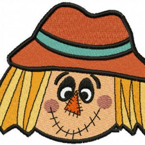 Scarecrow head embroidery design
