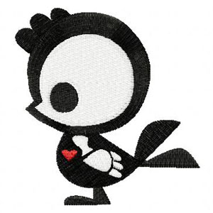 Skelanimals Roy the Rooster embroidery design