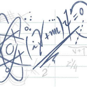 Scientific formula embroidery design