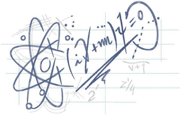 Scientific formula embroidery design