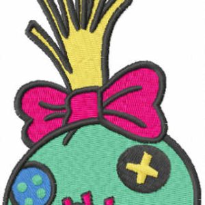 Scrump head embroidery design