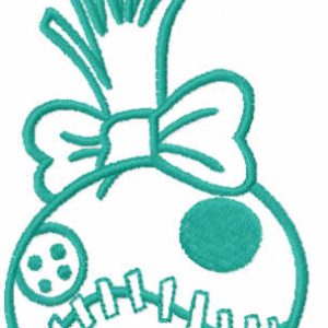 Scrump head one colored embroidery design