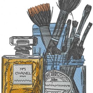 Set for female table embroidery design