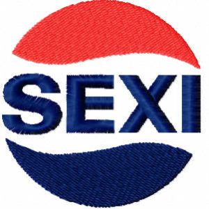 S ex i logo embroidery design