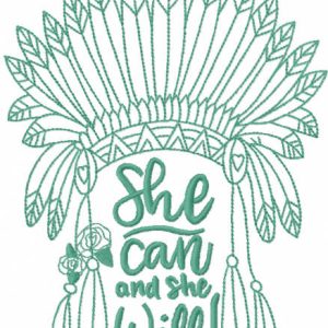 She will embroidery design