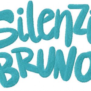 Silenzio Bruno script embroidery design