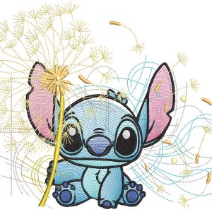 Sitting Stitch with dandelion embroidery design