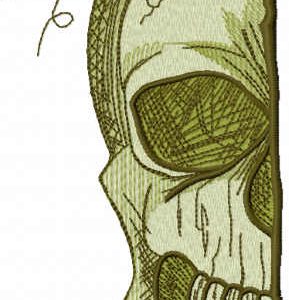Skull Always Spring half embroidery design