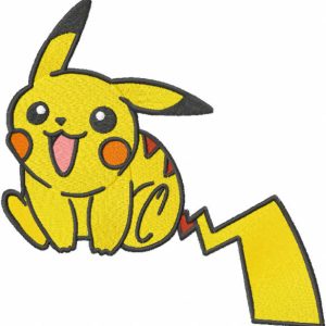 Smiling Pokemon embroidery design