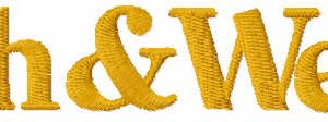 Gun wordmark logo embroidery design