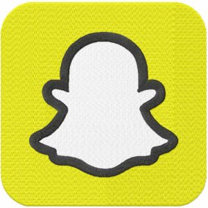 Snapchat logo embroidery design