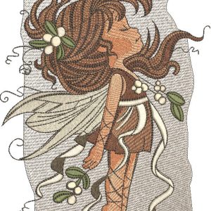 Snowberry fairy embroidery design